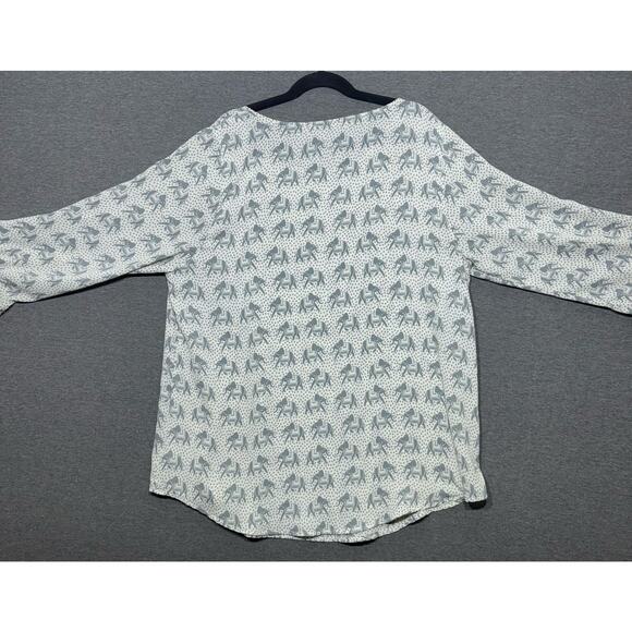 41 Hawthorn | Women's Elephant Print Lightweight Top | Small - Picture 2 of 5